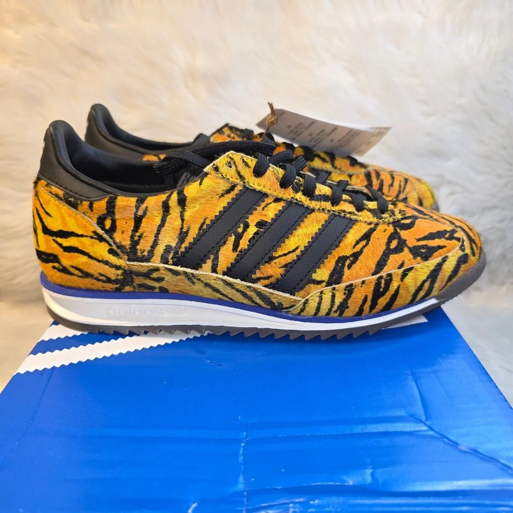 adidas SL 72 OG Women's 5.5 Tiger Print Cow Fur KH8812 NIB